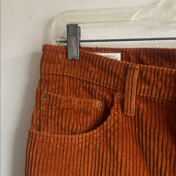 Levi’s Ribcage Wide Leg Orange Corduroy Pants Size 31 - Picture 7 of 14